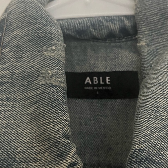Able Signature Merly Jacket size Small Destructed Denim - Picture 3 of 9